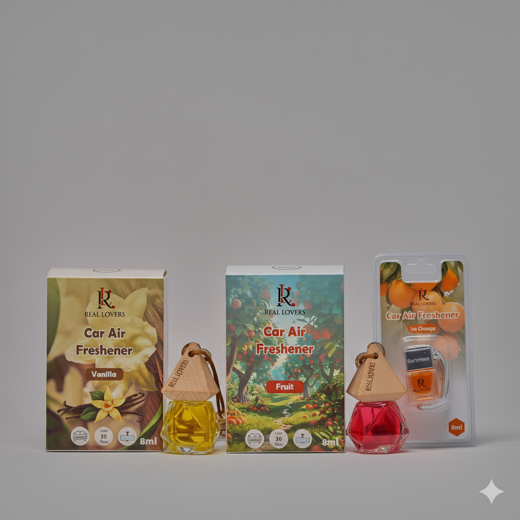 MIX CAR AIR FRESHENER VANILLA + FRUIT + ICE ORANGE