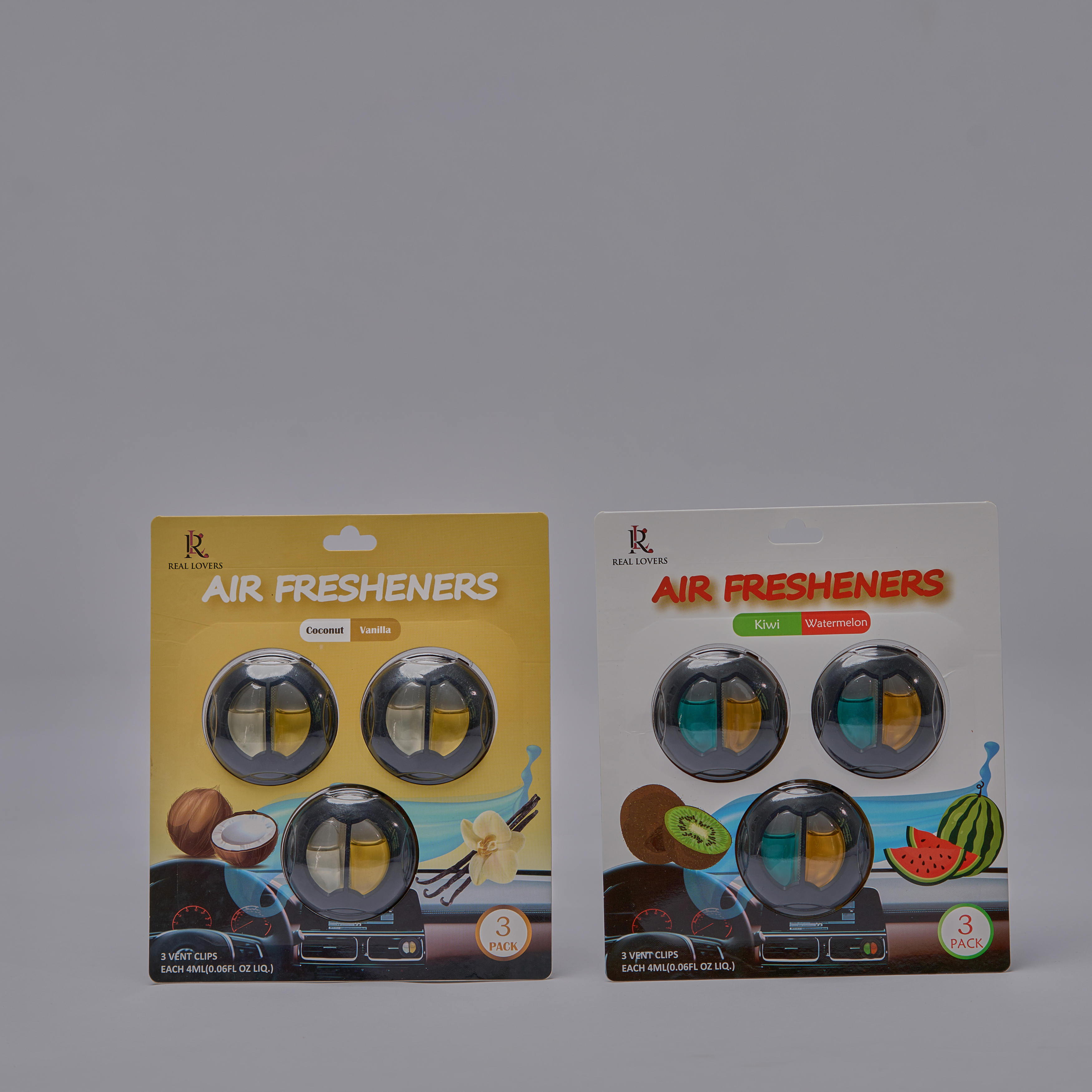 Car Air Freshners Real Lovers, 3 Vent Clips Air Freshener for Car