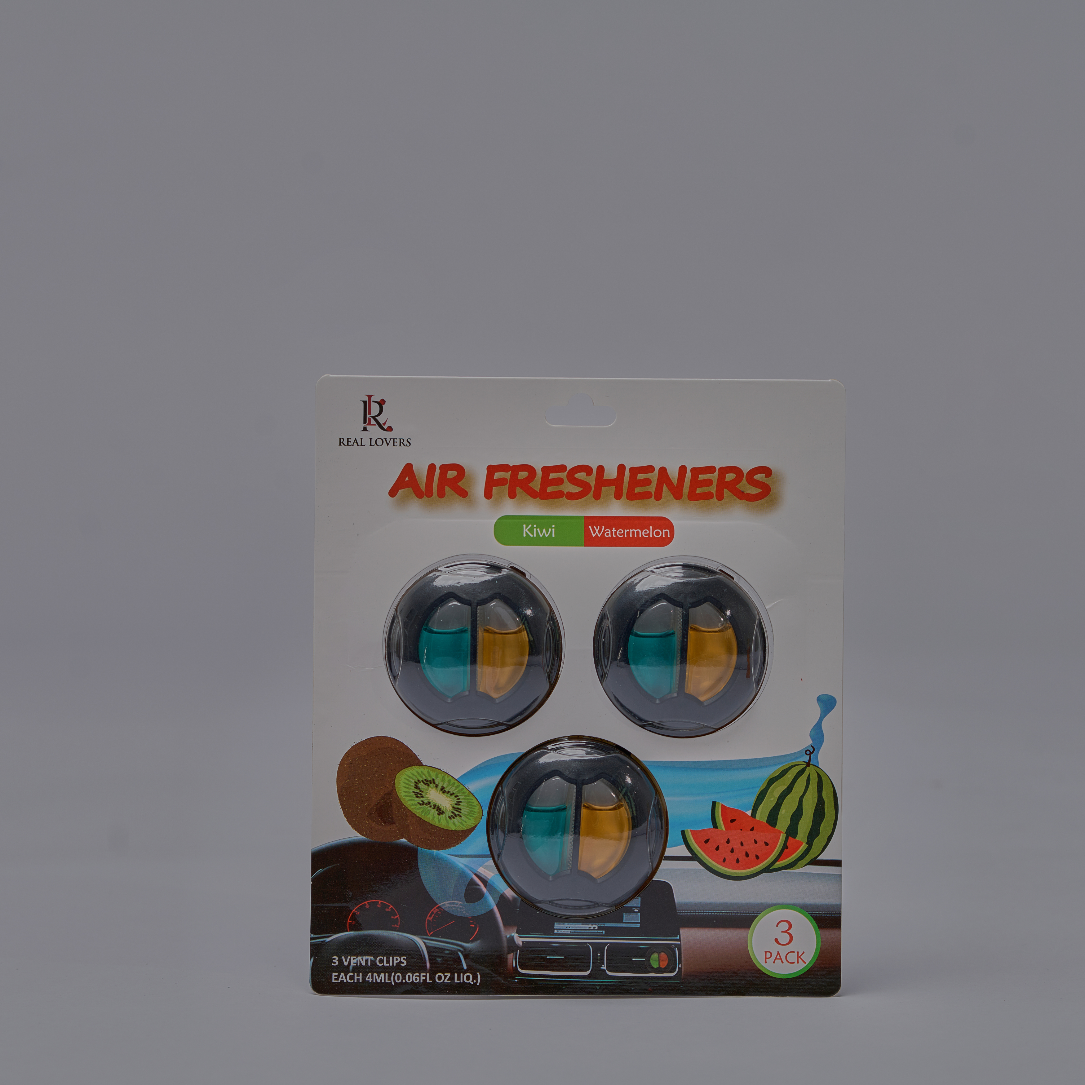 Car Air Freshners Real Lovers, 3 Vent Clips Air Freshener for Car